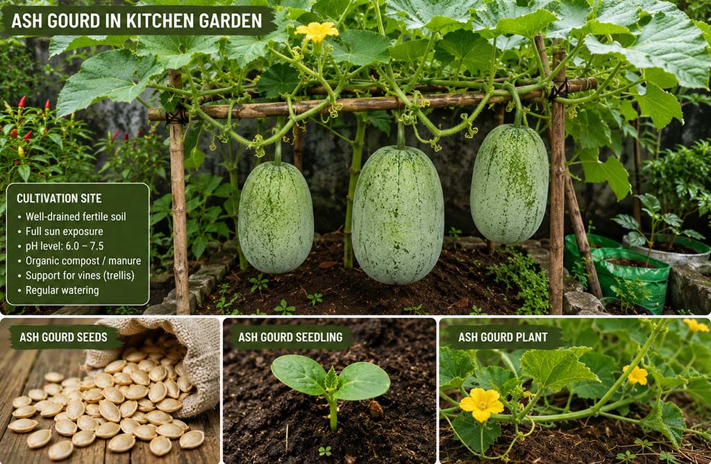 Cultivation of Ash Gourd in Home Garden is Easy: Buy Seeds Now