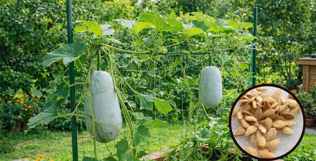 Native Ash Gourd Seeds (Naadan Kumbalanga) for Home Cultivation – Buy Seeds Online