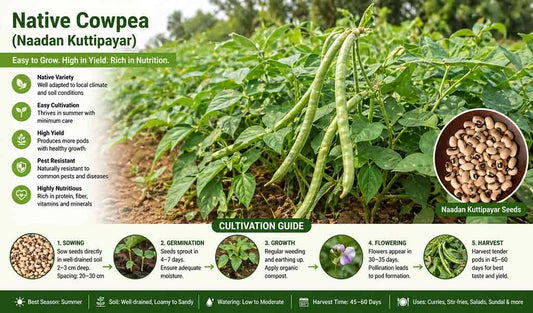 Naadan Kuttipayar; Buy Seeds Online – Not Only in Taste but Also in Yield | Easy-to-Cultivate Native Cowpea for Summer