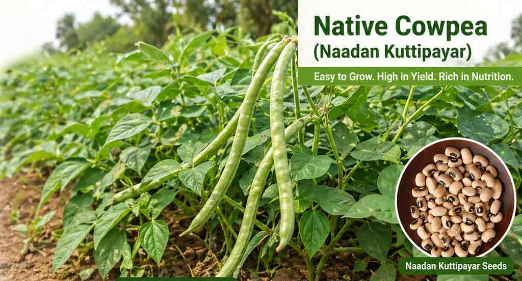 Grow Pure Naadan Payar (Native Cow peas) at Home; Buy Seeds Online