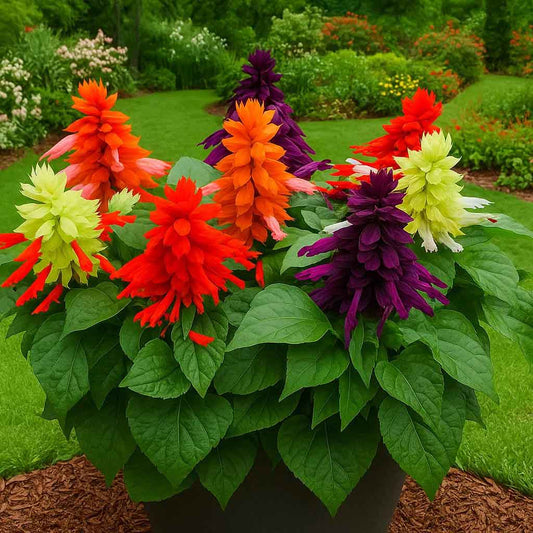 Salvia Splendens Amore Full Mix Flower Seeds