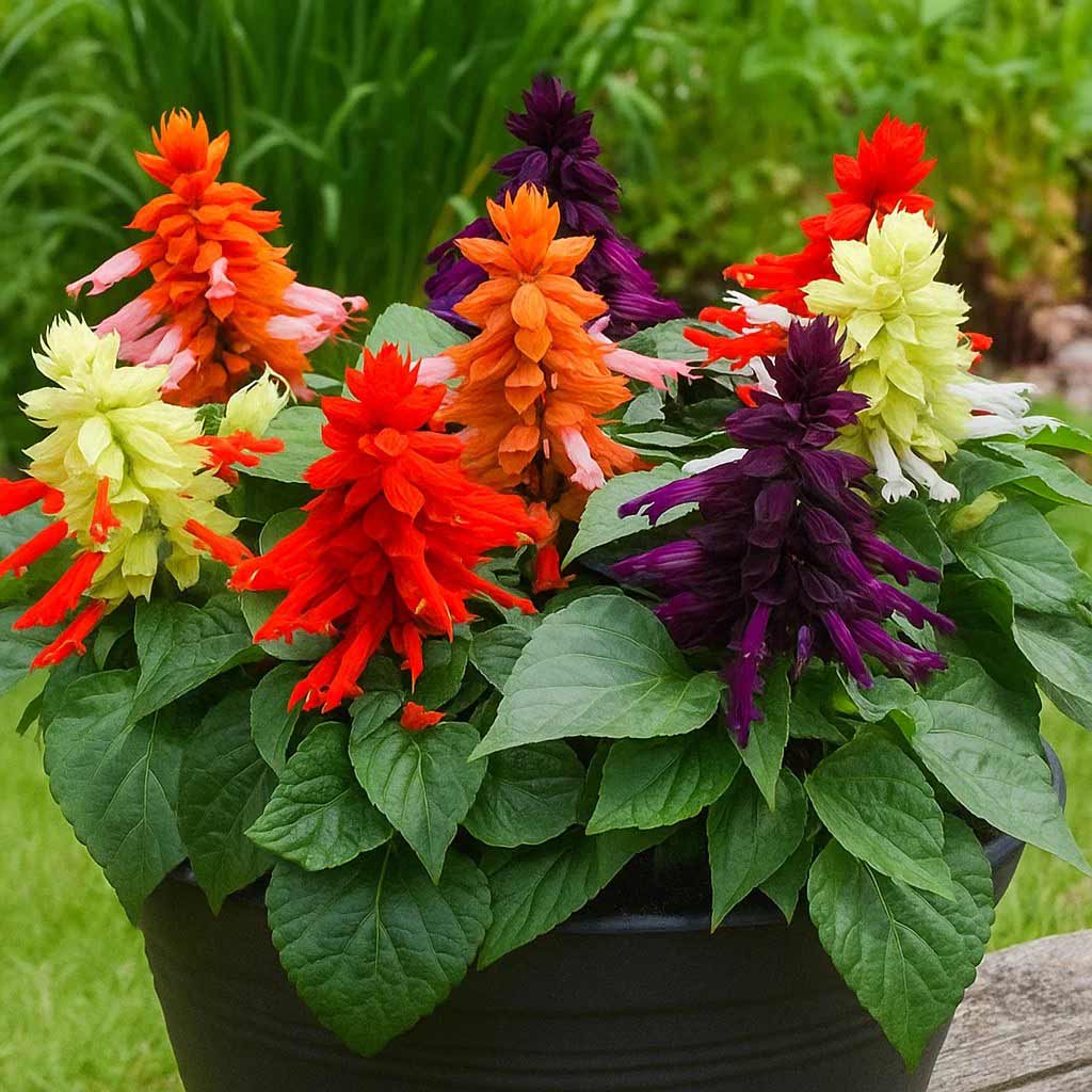 Salvia Splendens Amore Full Mix Flower Seeds